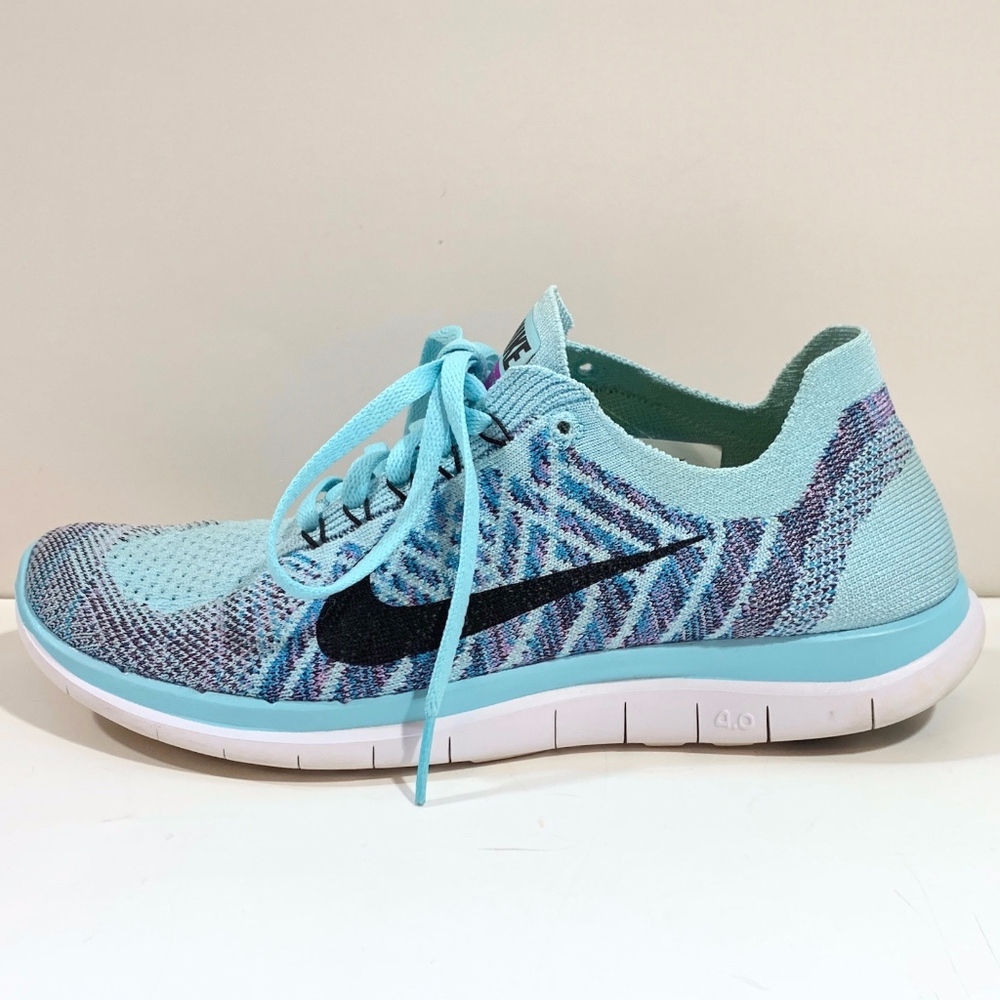 Women's Nike Free 4.0 Flyknit Light Blue 7.5